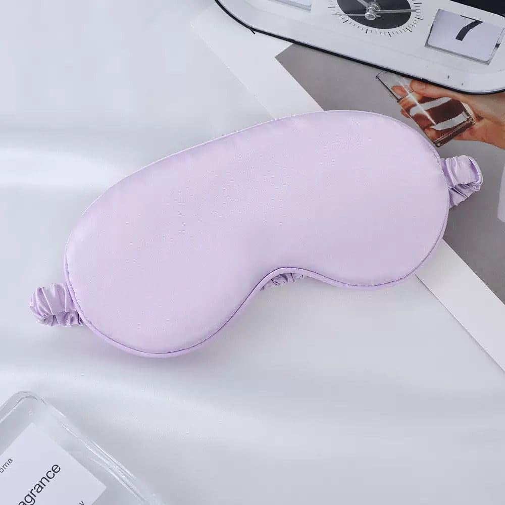 Heatless Curls Overnight Hair Curlers with Satin Pillowcase for Hair and Skin Queen Set, Sleeping Bonnet Eye Mask and Face Massager, 12Pcs Hair Styling Tools Set for Sleeping(Purple)