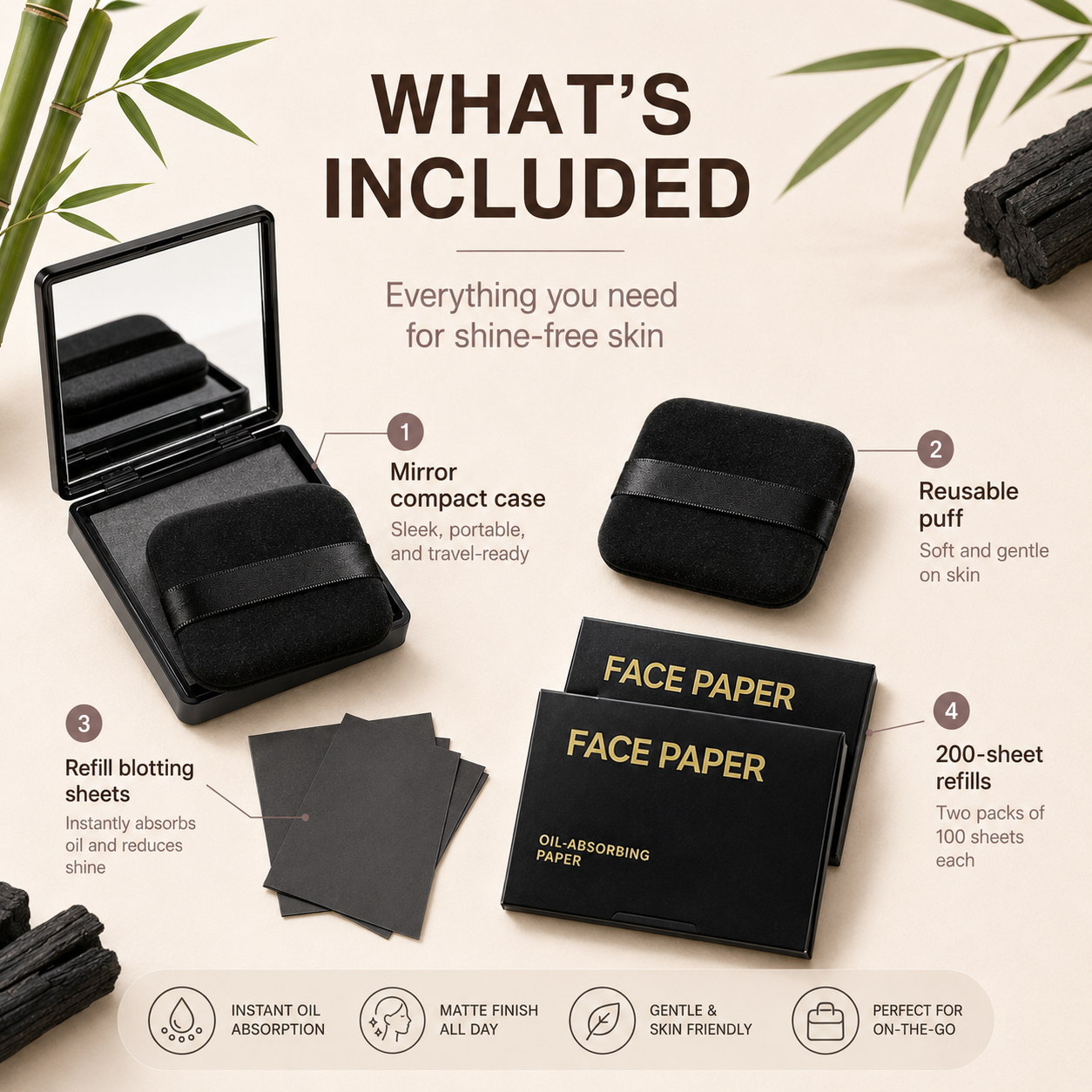 Oil Control Blotting Paper Set | 300 Sheets