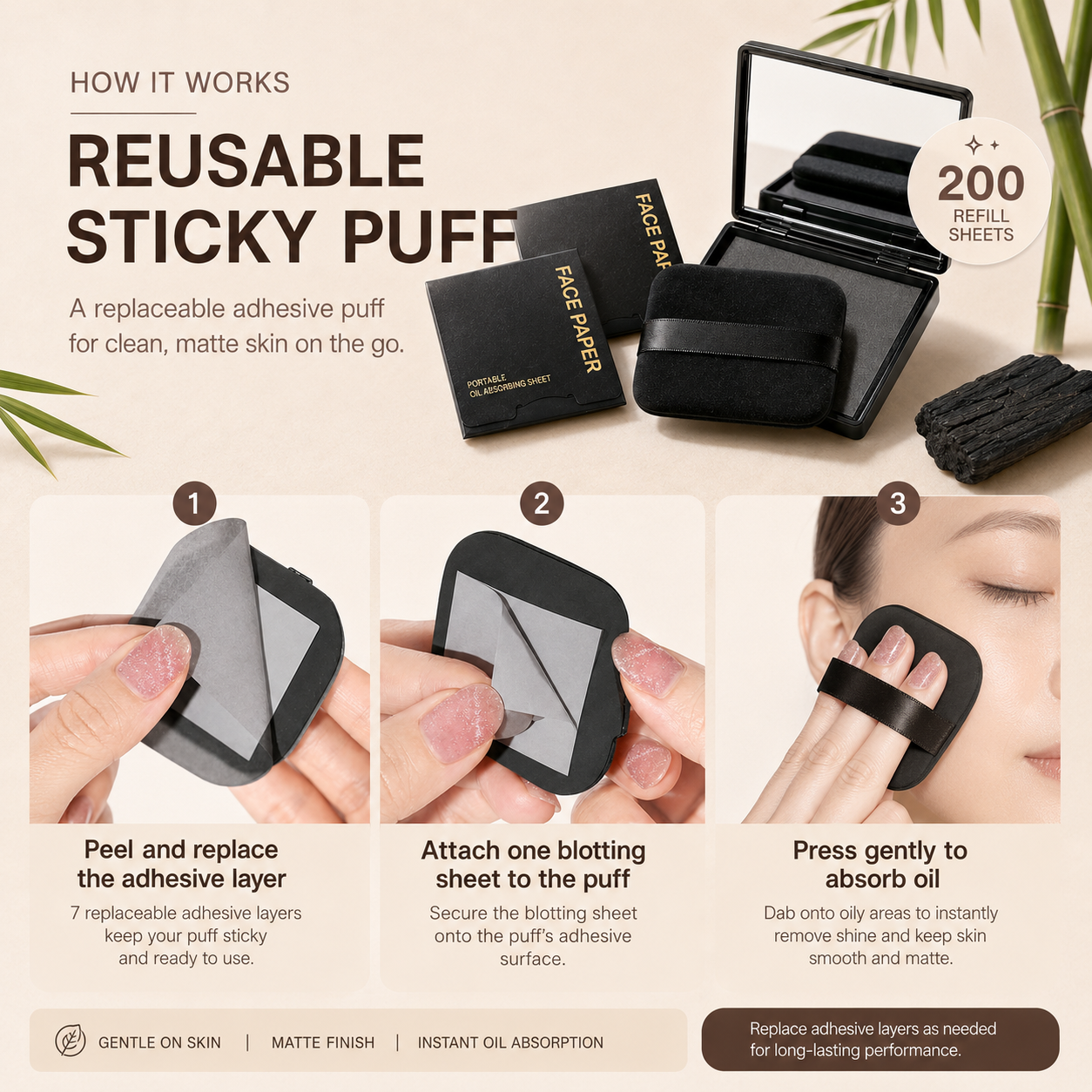 Oil Control Blotting Paper Set | 300 Sheets