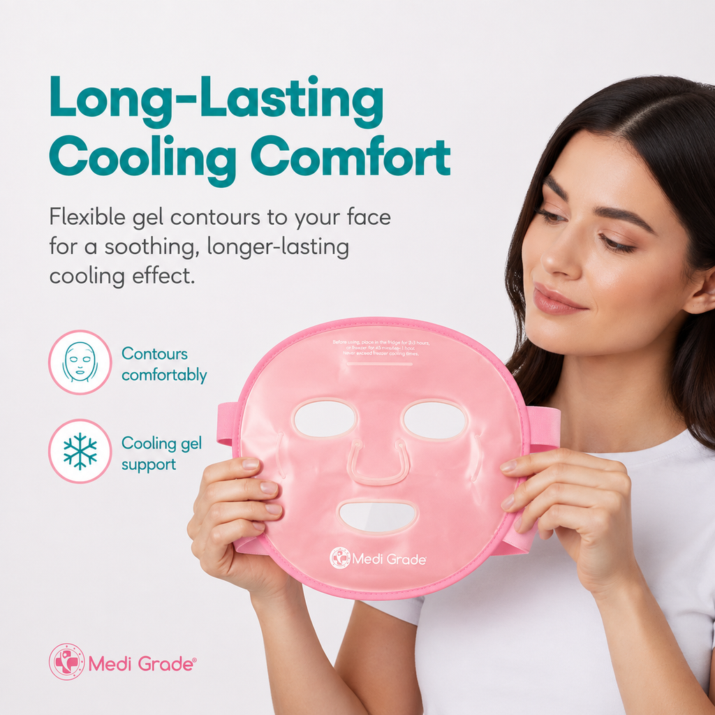 Cooling Face &amp; Eye Mask Set Pink