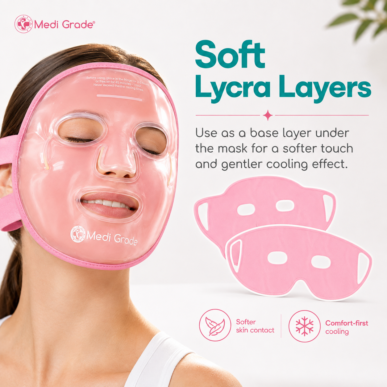Cooling Face &amp; Eye Mask Set Pink