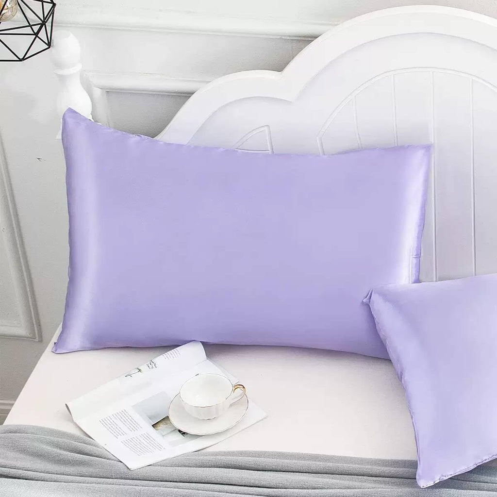 Heatless Curls Overnight Hair Curlers with Satin Pillowcase for Hair and Skin Queen Set, Sleeping Bonnet Eye Mask and Face Massager, 12Pcs Hair Styling Tools Set for Sleeping(Purple)