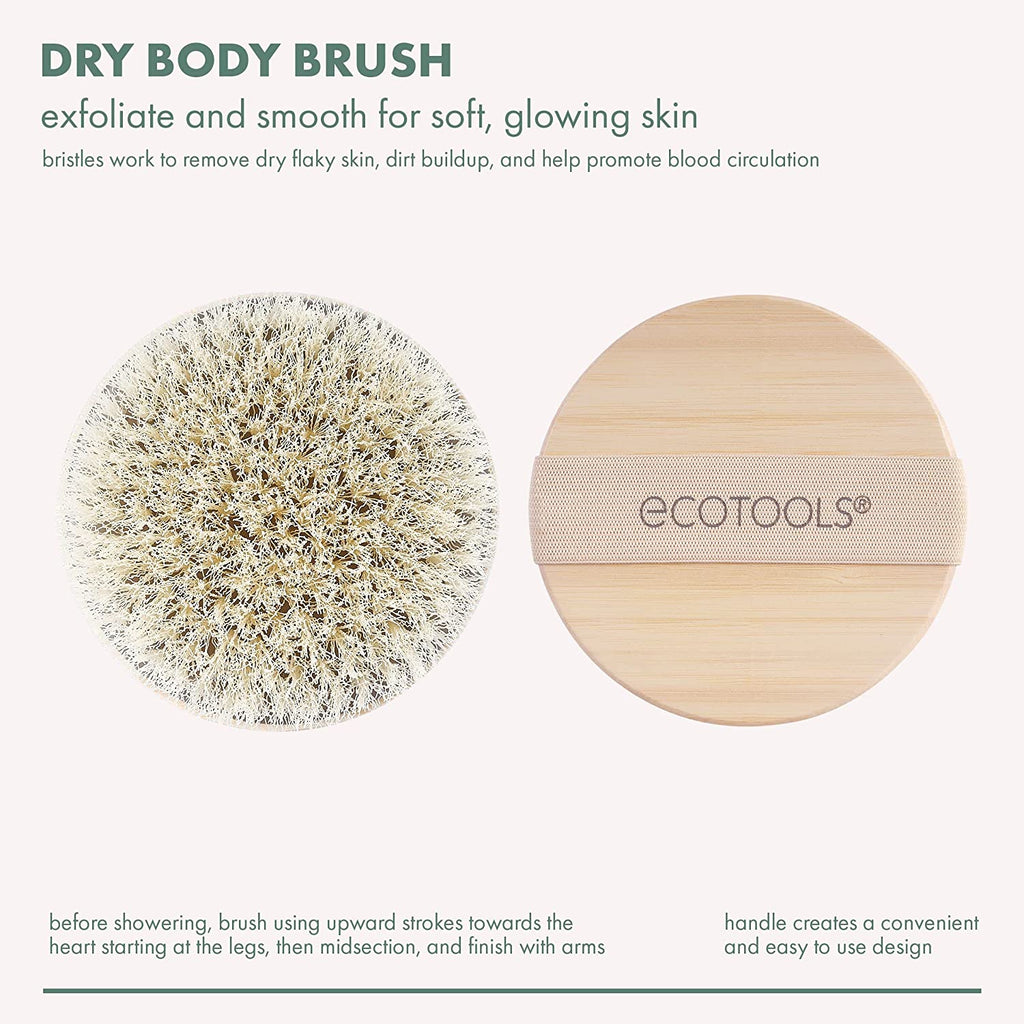 Dry Body Brush for Dry Brushing, Smooth Skin, 1 Count