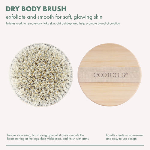 Dry Body Brush for Dry Brushing, Smooth Skin, 1 Count